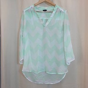 - Rue21 - Mint Chevron Blouse, L